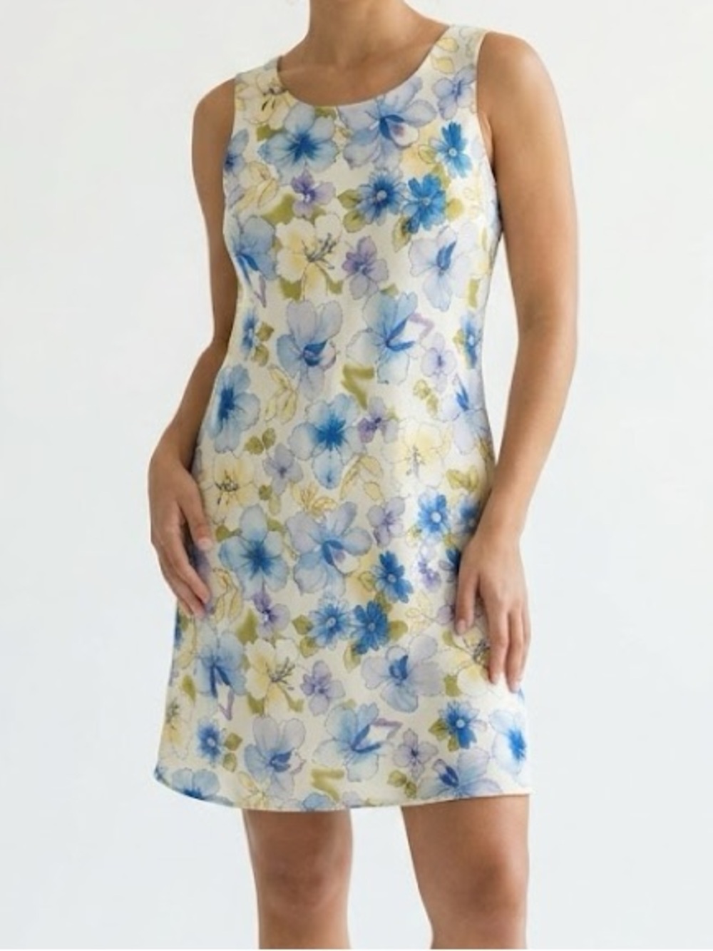 Hilo Hattie 100% Silk Floral Mini Dress Large